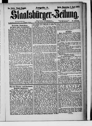 Staatsbürger-Zeitung vom 02.04.1903