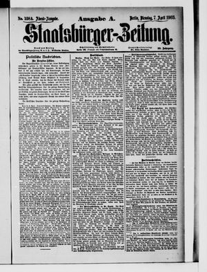 Staatsbürger-Zeitung on Apr 7, 1903