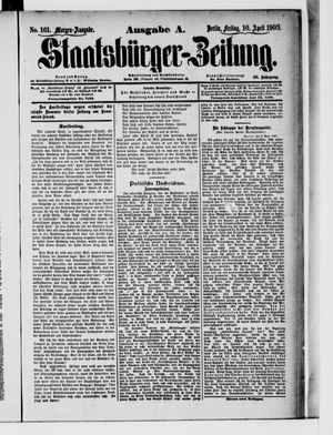 Staatsbürger-Zeitung vom 10.04.1903