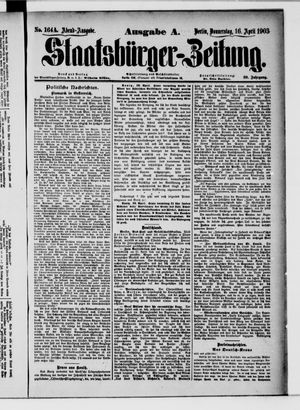 Staatsbürger-Zeitung vom 16.04.1903