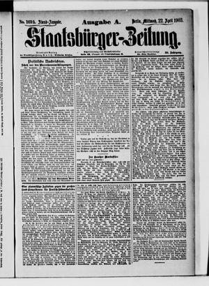 Staatsbürger-Zeitung on Apr 22, 1903