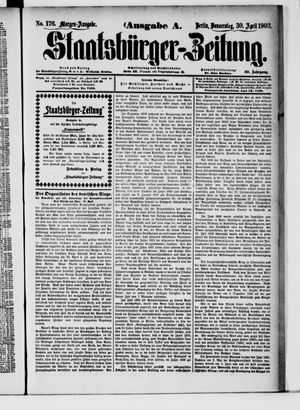 Staatsbürger-Zeitung on Apr 30, 1903