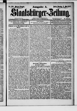 Staatsbürger-Zeitung on May 5, 1903
