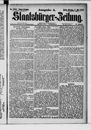 Staatsbürger-Zeitung vom 05.05.1903