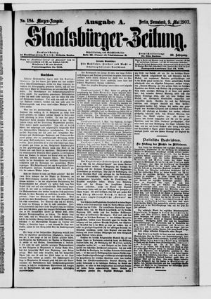 Staatsbürger-Zeitung on May 9, 1903