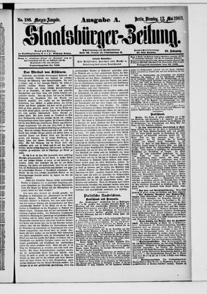 Staatsbürger-Zeitung vom 12.05.1903