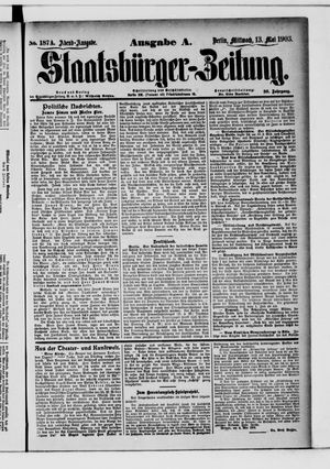 Staatsbürger-Zeitung vom 13.05.1903
