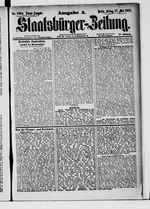 Staatsbürger-Zeitung on May 15, 1903