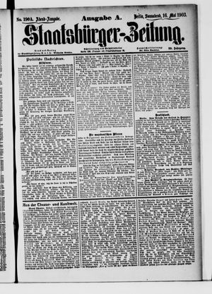 Staatsbürger-Zeitung on May 16, 1903