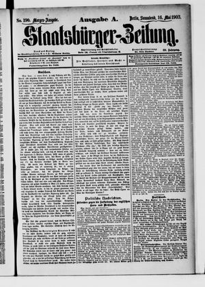 Staatsbürger-Zeitung on May 16, 1903