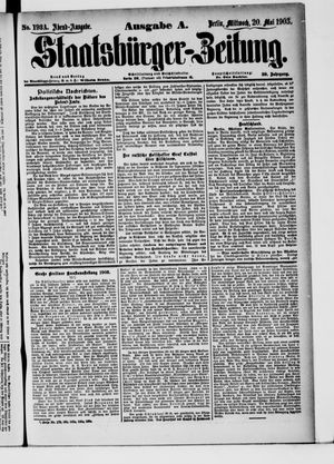 Staatsbürger-Zeitung on May 20, 1903