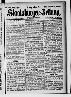 Staatsbürger-Zeitung on May 23, 1903
