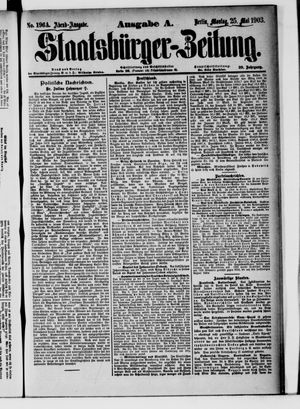 Staatsbürger-Zeitung on May 25, 1903