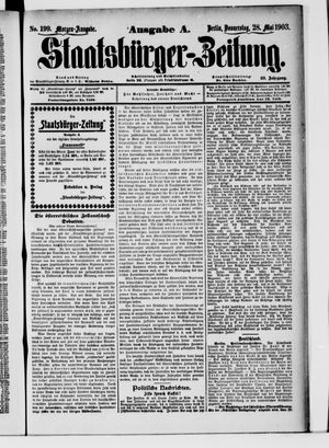 Staatsbürger-Zeitung on May 28, 1903