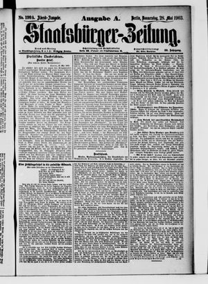 Staatsbürger-Zeitung on May 28, 1903