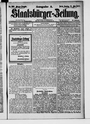 Staatsbürger-Zeitung on May 31, 1903