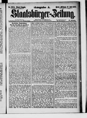 Staatsbürger-Zeitung vom 10.06.1903