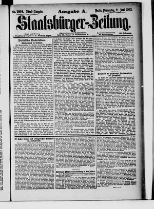 Staatsbürger-Zeitung on Jun 11, 1903