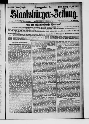 Staatsbürger-Zeitung vom 15.06.1903