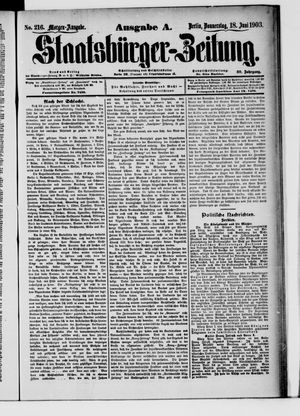 Staatsbürger-Zeitung vom 18.06.1903