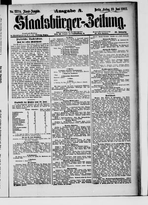 Staatsbürger-Zeitung on Jun 19, 1903