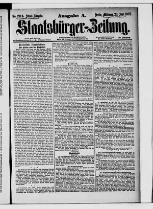 Staatsbürger-Zeitung on Jun 24, 1903