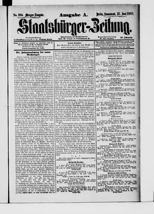 Staatsbürger-Zeitung on Jun 27, 1903
