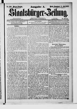 Staatsbürger-Zeitung on Jul 11, 1903