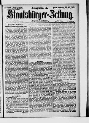Staatsbürger-Zeitung on Jul 16, 1903