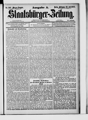 Staatsbürger-Zeitung vom 22.07.1903