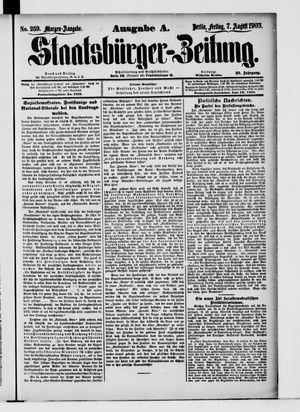 Staatsbürger-Zeitung vom 07.08.1903