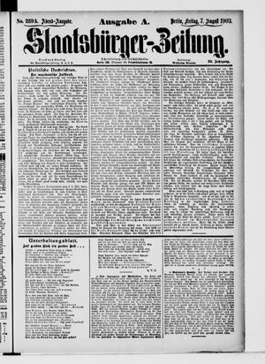 Staatsbürger-Zeitung vom 07.08.1903