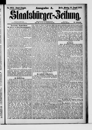 Staatsbürger-Zeitung vom 10.08.1903