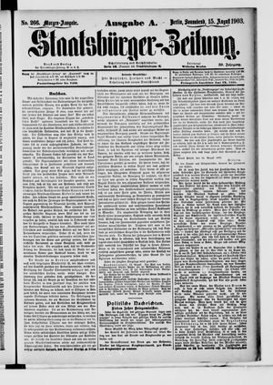 Staatsbürger-Zeitung vom 15.08.1903
