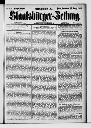 Staatsbürger-Zeitung on Aug 22, 1903