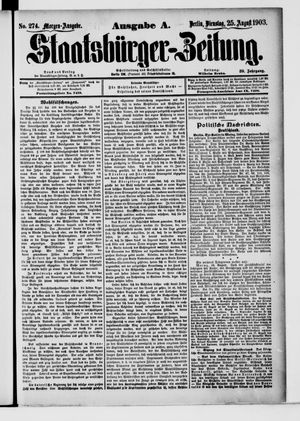 Staatsbürger-Zeitung vom 25.08.1903
