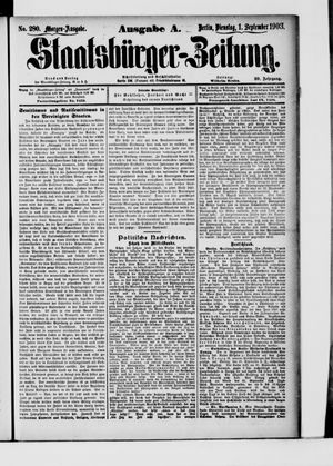 Staatsbürger-Zeitung vom 01.09.1903