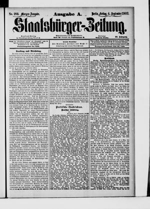Staatsbürger-Zeitung on Sep 4, 1903