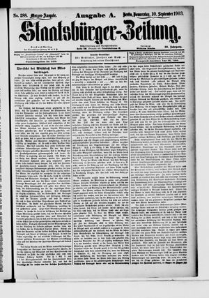 Staatsbürger-Zeitung on Sep 10, 1903