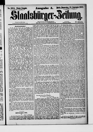 Staatsbürger-Zeitung vom 10.09.1903