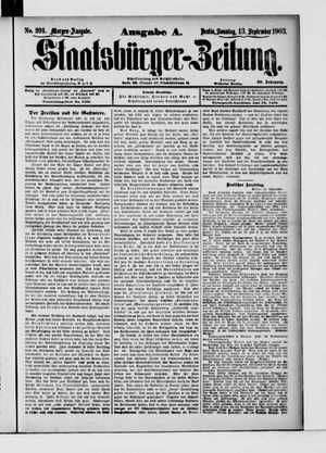 Staatsbürger-Zeitung vom 13.09.1903