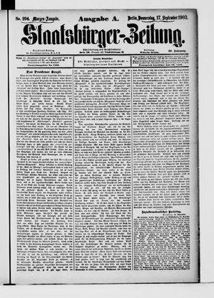 Staatsbürger-Zeitung vom 17.09.1903