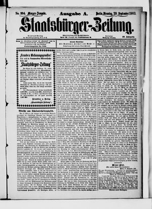 Staatsbürger-Zeitung vom 29.09.1903