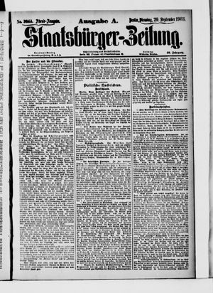 Staatsbürger-Zeitung vom 29.09.1903