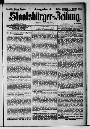 Staatsbürger-Zeitung on Oct 7, 1903