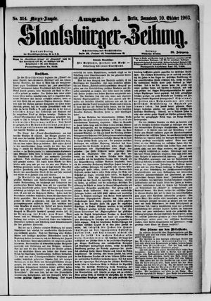 Staatsbürger-Zeitung on Oct 10, 1903