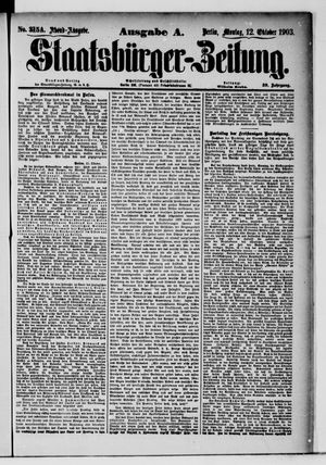 Staatsbürger-Zeitung vom 12.10.1903