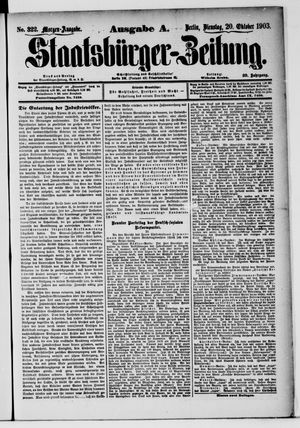 Staatsbürger-Zeitung vom 20.10.1903