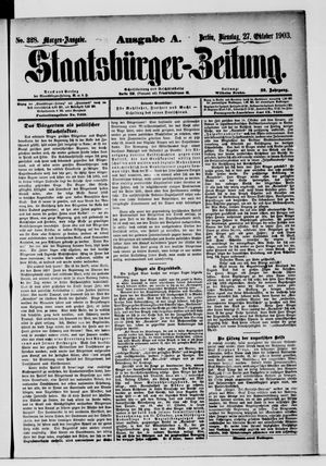 Staatsbürger-Zeitung vom 27.10.1903