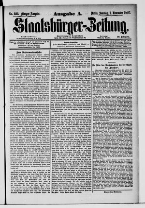 Staatsbürger-Zeitung vom 01.11.1903